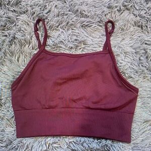 Lululemon Athletica Maroon Cropped Tank